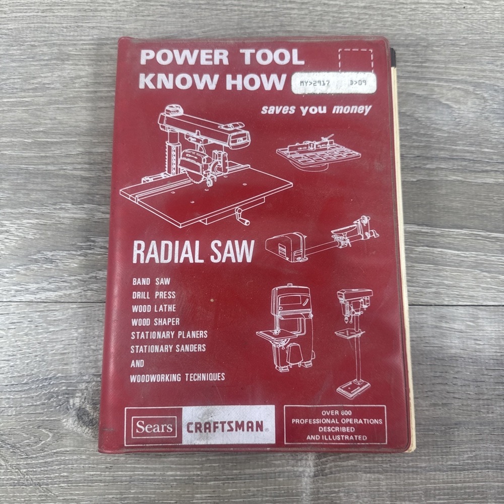 Sears Craftsman Power Tool Book -Radial Saw   1970's - Manual # 9 2917